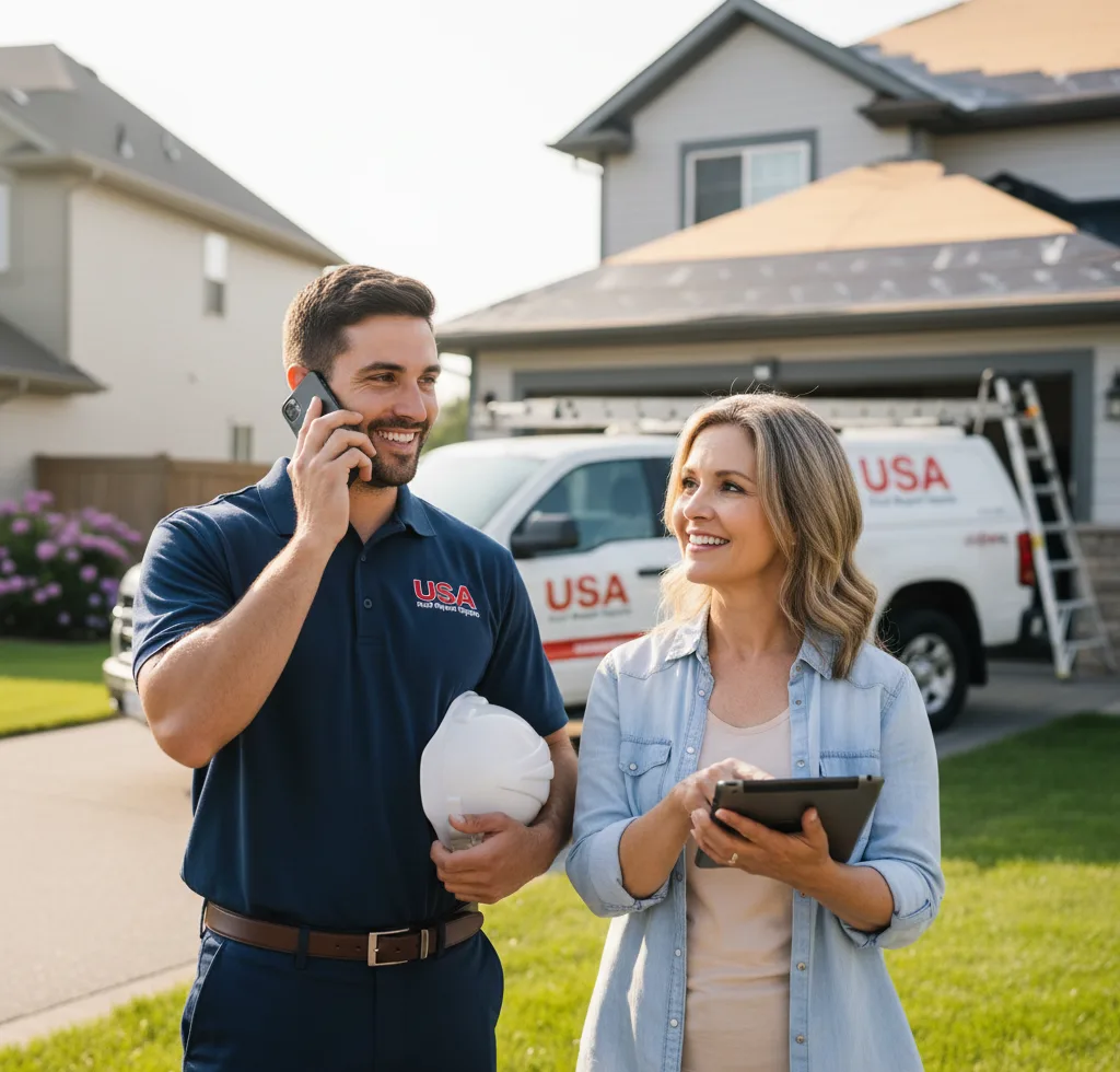 USA Roof Repair Experts customer support in Fountaintown